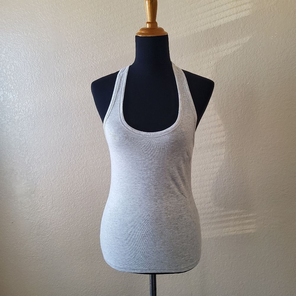 Fanatics Ribbed Racerback Knit Tank Top S Gray New